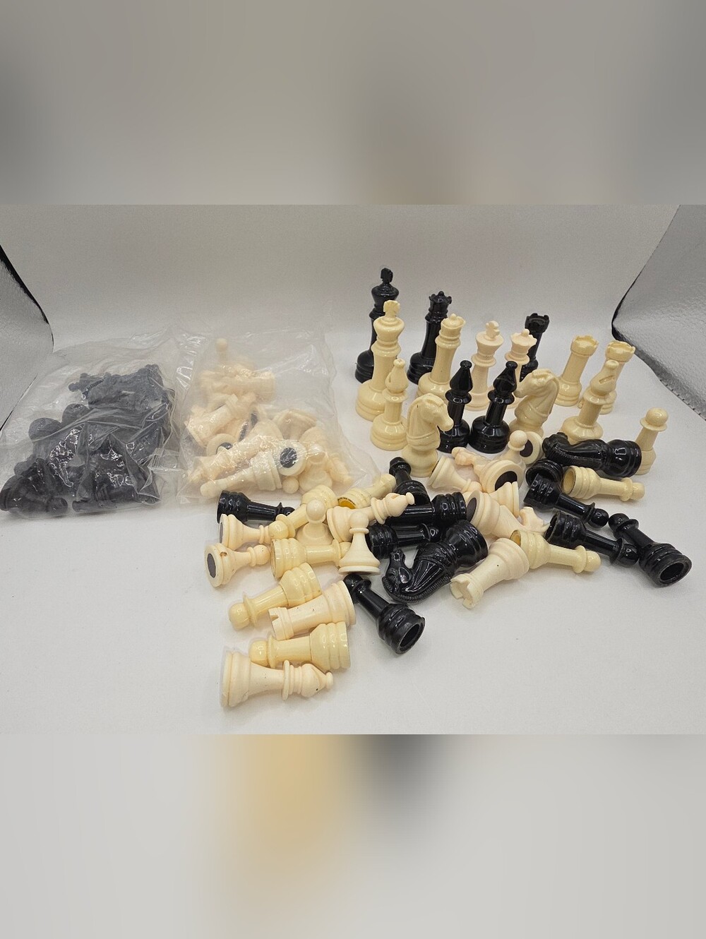 Plastic Chess Pieces Lot